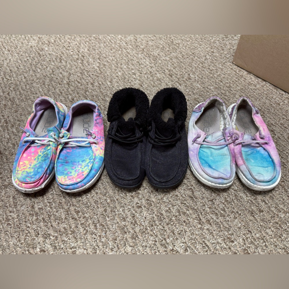 Hey Dude Kids Shoes - Tie-Dye and Black